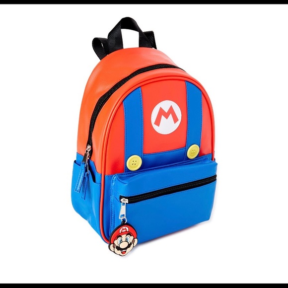 NEW Super Mario Bros Red and Blue Mini-Backpack - Picture 7 of 9